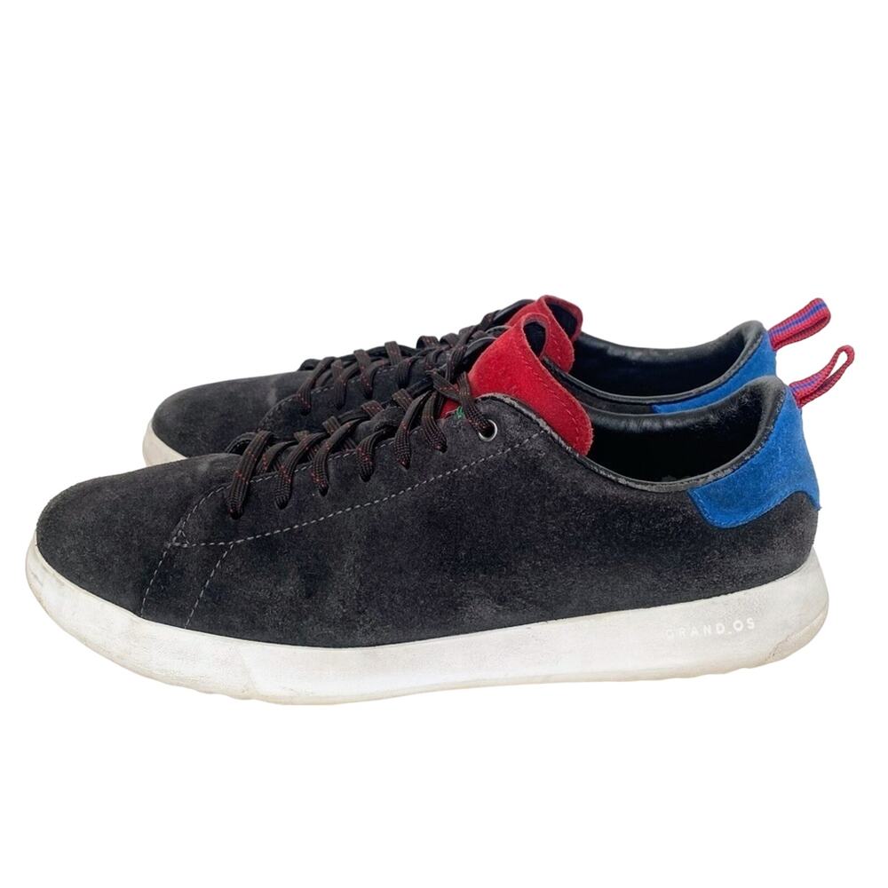 Cole Haan Sneakers Mens' GrandPro Black Suede Neubuck Tennis Sneakers Size 10.5M